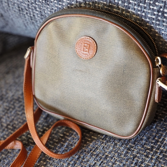 Fendi Handbags - New Price! Vintage Small Tan Fendi Shoulder/CrossBody Bag Excellent Condition
